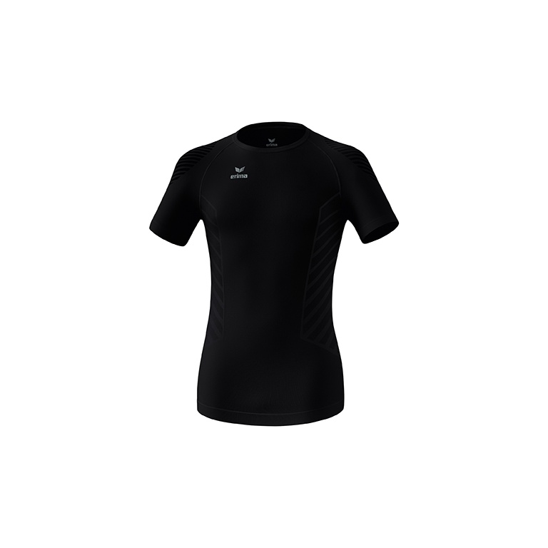 Erima Functional Underwear Short Sleeve Shirt Athletic Round Neck Seamless Black Men